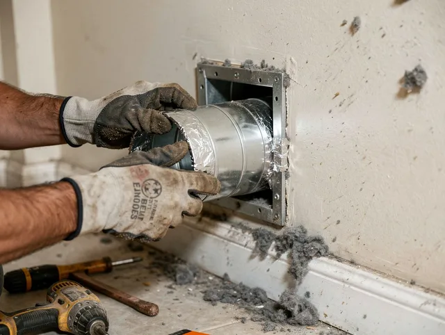 Professional dryer vent repair and installation by Lynnfield Dryer Vent Cleaning in Lynnfield