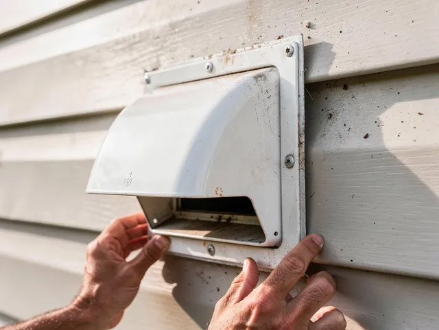 Lynnfield Dryer Vent Cleaning technician delivering thorough residential dryer vent cleaning service in Lynnfield